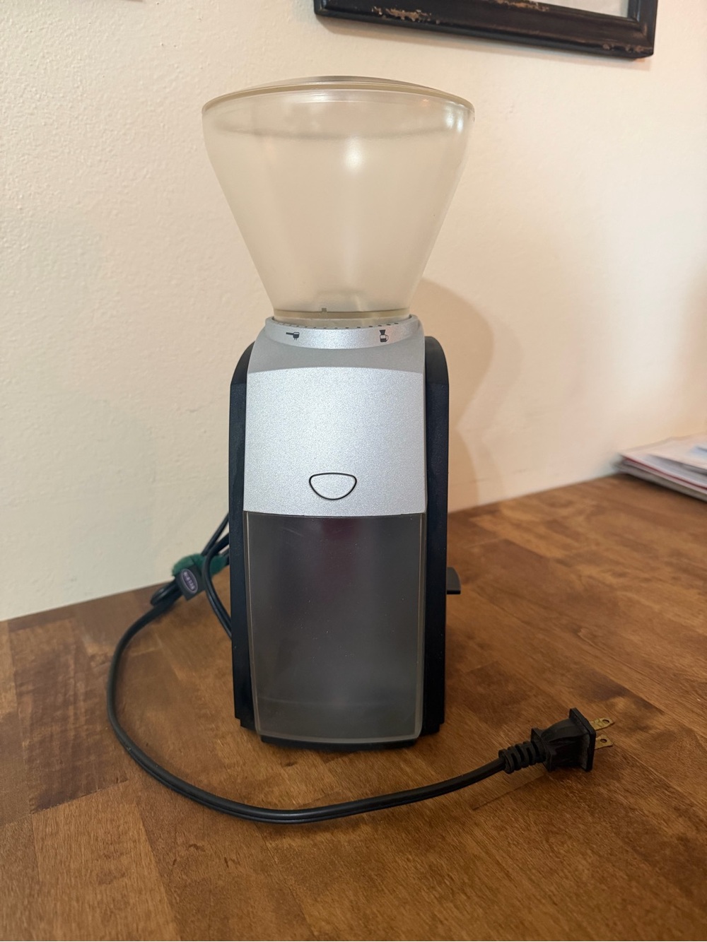 Solis Electric Coffee Grinder in Silver and Black